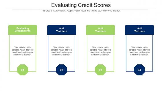 Evaluating Credit Scores Ppt Powerpoint Presentation Ideas Outline Cpb