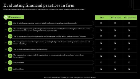 Evaluating Financial Practices In Firm Defense Plan To Protect Firm Assets