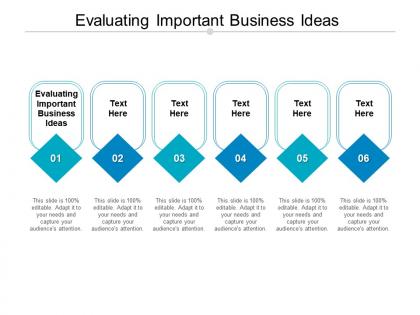 Evaluating important business ideas ppt powerpoint presentation styles graphics tutorials cpb