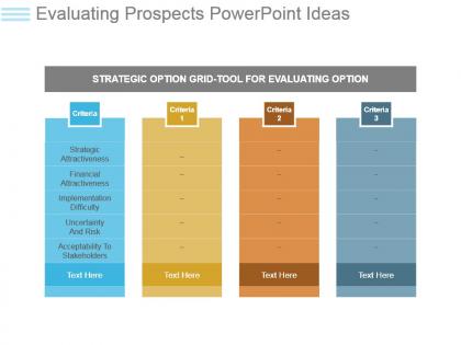 Evaluating prospects powerpoint ideas