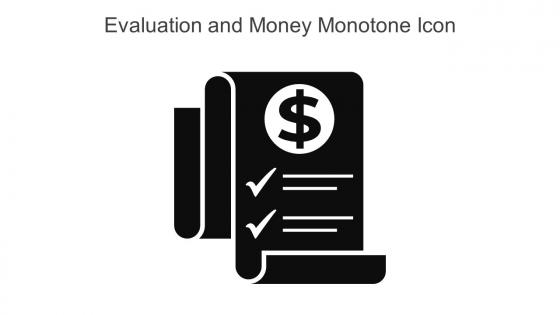 Evaluation And Money Monotone Icon In Powerpoint Pptx Png And Editable Eps Format