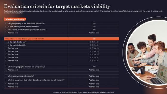 Evaluation Criteria For Target Markets Viability Why Is Identifying The Target Market