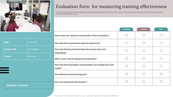 Evaluation Form For Measuring Training Effectiveness