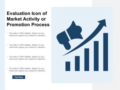 Evaluation icon of market activity or promotion process