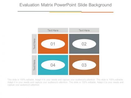 Evaluation matrix powerpoint slide background