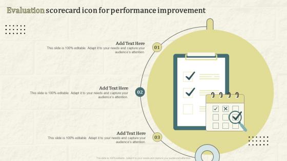 Evaluation Scorecard Icon For Performance Improvement
