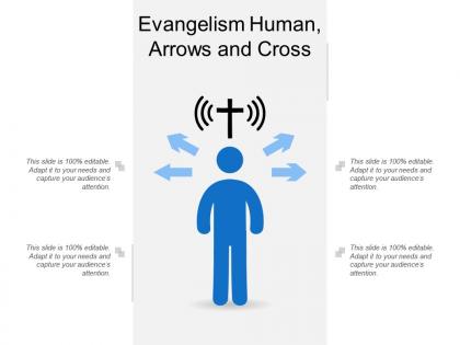 Evangelism human arrows and cross