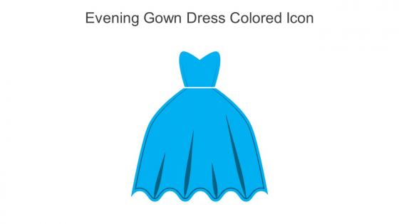 Evening Gown Dress Colored Icon In Powerpoint Pptx Png And Editable Eps Format