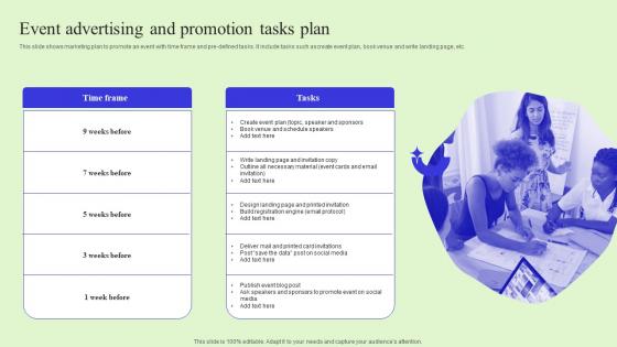 Event Advertising And Promotion Tasks Plan