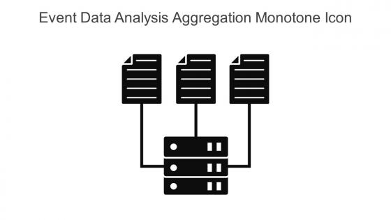 Event Data Analysis Aggregation Monotone Icon In Powerpoint Pptx Png And Editable Eps Format