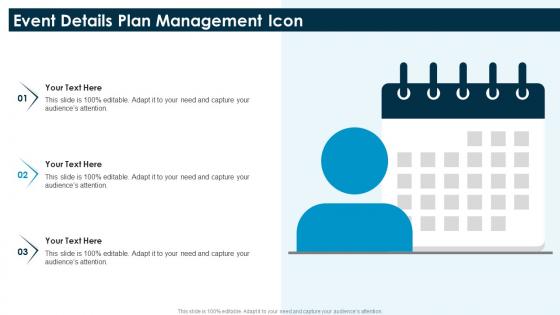 Event Details Plan Management Icon