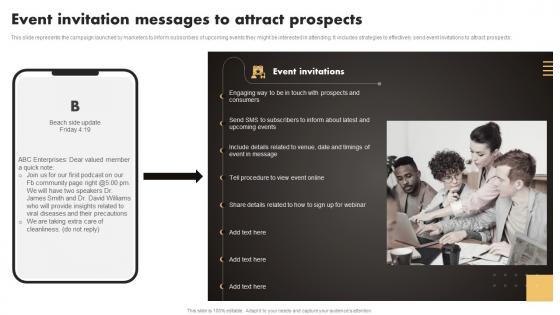 Event Invitation Messages To Attract Prospects SMS Marketing Techniques To Build MKT SS V