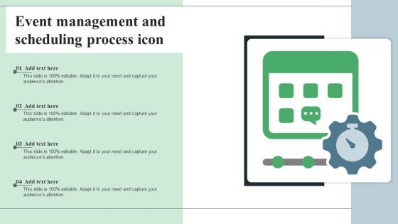 Event Management And Scheduling Process Icon