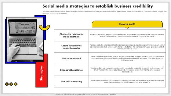 Event Management Business Plan Social Media Strategies To Establish Business Credibility BP SS