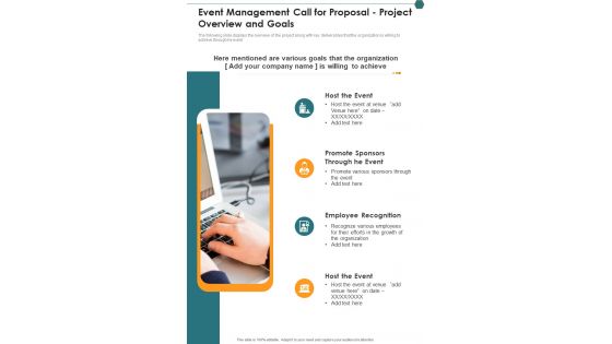 Event Management Call For Proposal Project Overview And Goals