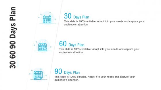 Event marketing recap proposal 30 60 90 days plan ppt slides icons