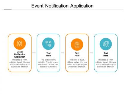 Event notification application ppt powerpoint presentation outline guide cpb