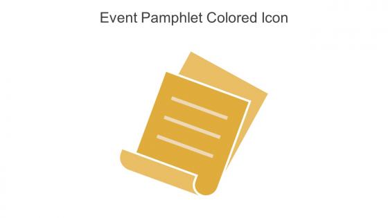 Event Pamphlet Colored Icon In Powerpoint Pptx Png And Editable Eps Format
