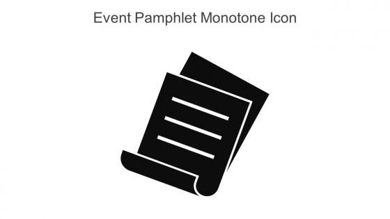Event Pamphlet Monotone Icon In Powerpoint Pptx Png And Editable Eps Format