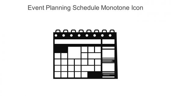 Event Planning Schedule Monotone Icon In Powerpoint Pptx Png And Editable Eps Format