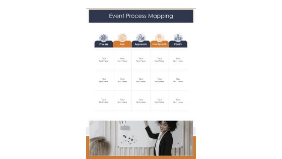 Event Process Mapping Event Marketing One Pager Sample Example Document