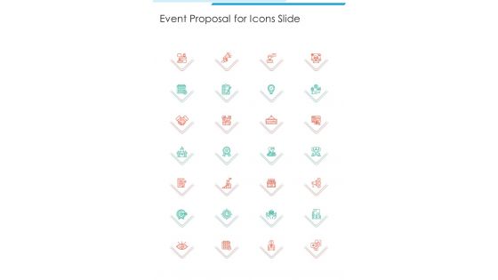 Event Proposal For Icons Slide One Pager Sample Example Document