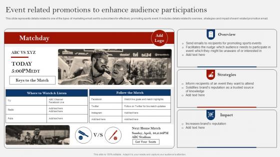 Event Related Promotions To Enhance Comprehensive Guide On Sports Strategy SS