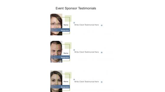 Event Sponsor Testimonials One Pager Sample Example Document