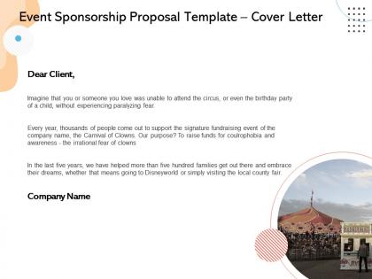 Event sponsorship proposal template cover letter ppt powerpoint presentation template