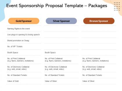 Event sponsorship proposal template packages ppt powerpoint presentation outline file