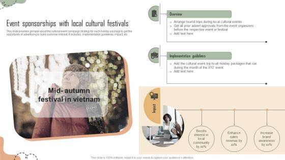 Event Sponsorships With Local Cultural Festivals Building Comprehensive Travel Agency Strategy SS V