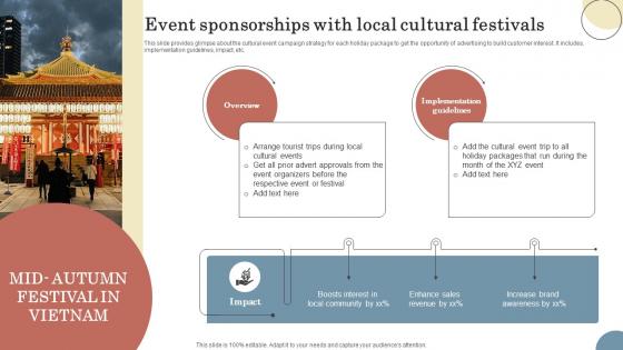 Event Sponsorships With Local Cultural Festivals Elevating Sales Revenue With New Travel Company Strategy SS V