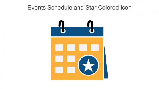 Events Schedule And Star Colored Icon In Powerpoint Pptx Png And Editable Eps Format