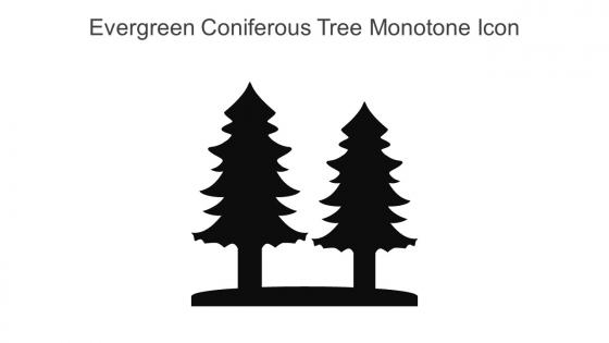 Evergreen Coniferous Tree Monotone Icon In Powerpoint Pptx Png And Editable Eps Format