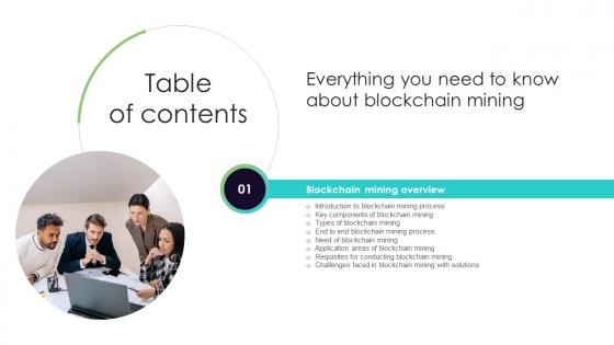 Everything You Need To Know About Blockchain Mining Table Of Contents BCT SS V
