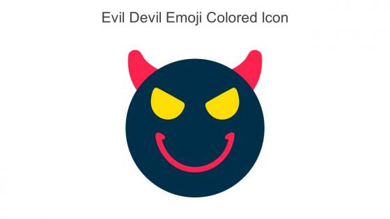Evil Devil Emoji Colored Icon In Powerpoint Pptx Png And Editable Eps Format