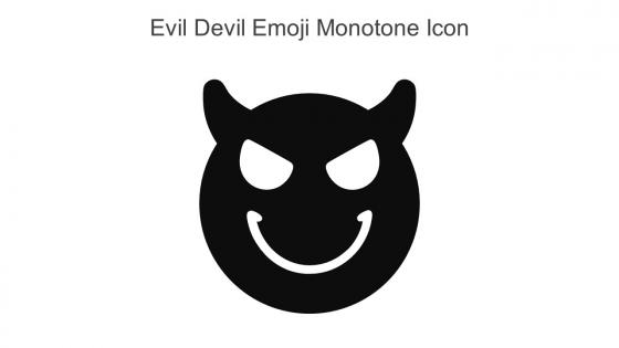 Evil Devil Emoji Monotone Icon In Powerpoint Pptx Png And Editable Eps Format