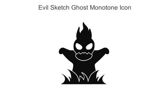 Evil Sketch Ghost Monotone Icon In Powerpoint Pptx Png And Editable Eps Format