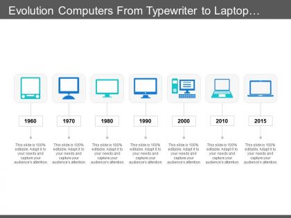 Evolution computers from typewriter to laptop from 1960 to 2015