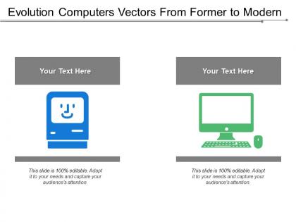 Evolution computers vectors from former to modern