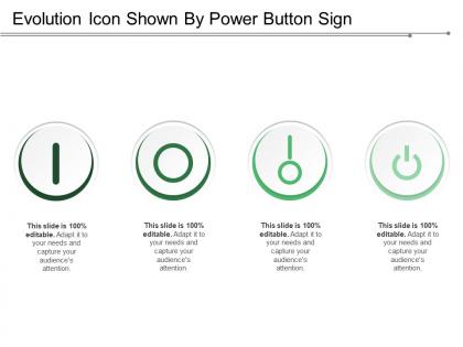 Evolution icon shown by power button sign