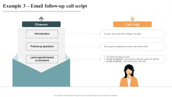 Example 3 Email Follow Up Call Script Optimizing Cold Calling Process To Maximize SA SS