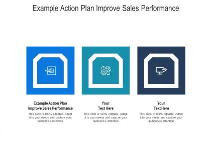 Example action plan improve sales performance ppt powerpoint presentation infographics deck cpb