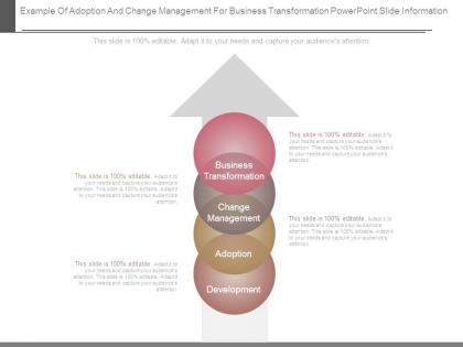Example of adoption and change management for business transformation powerpoint slide information