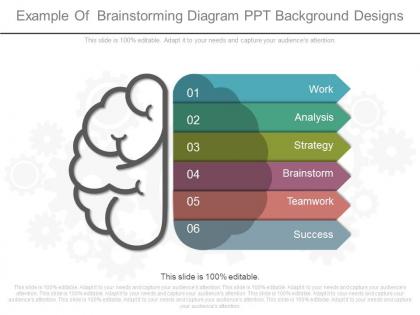 Example of brainstorming diagram ppt background designs