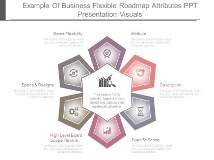 Example of business flexible roadmap attributes ppt presentation visuals