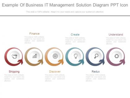 Example of business it management solution diagram ppt icon