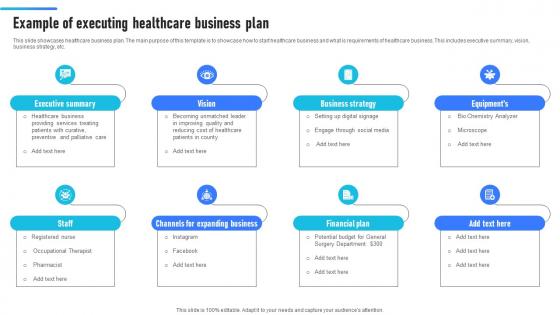 Example Of Executing Healthcare Business Plan