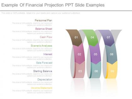 Example of financial projection ppt slide examples