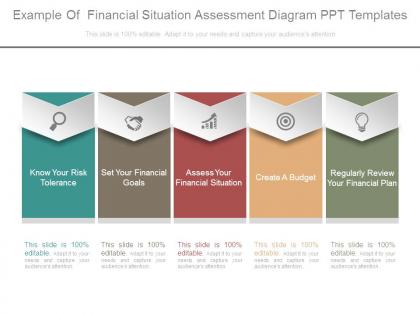Example of financial situation assessment diagram ppt templates